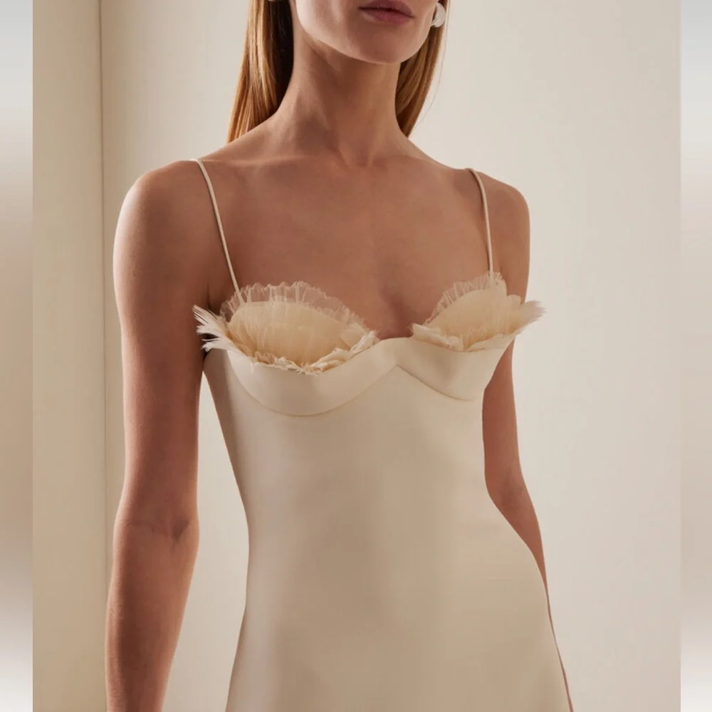 David Koma Balconette Feather/Tulle Mini Dress - Picture 6 of 9